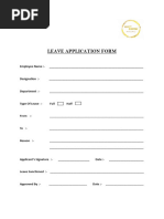 2025 Leave Application Form Template | PDF