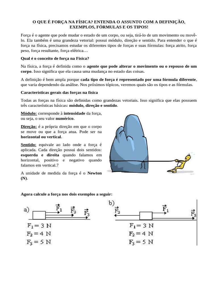 h16. o Que é Força Na Física | PDF