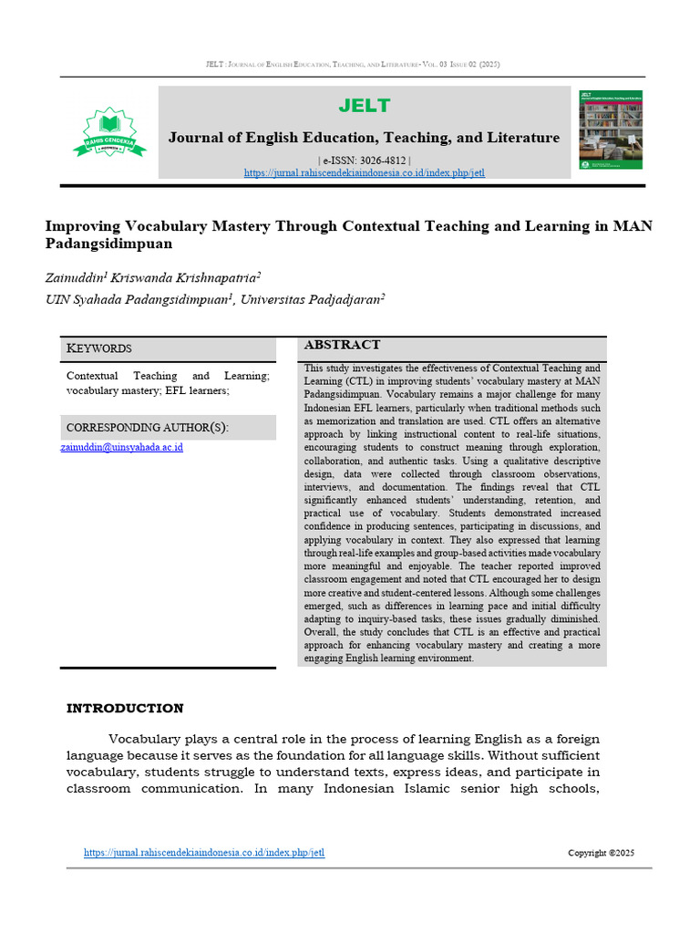 Kriswanda Krishnapatria - Improving Vocabulary Mastery Through ...