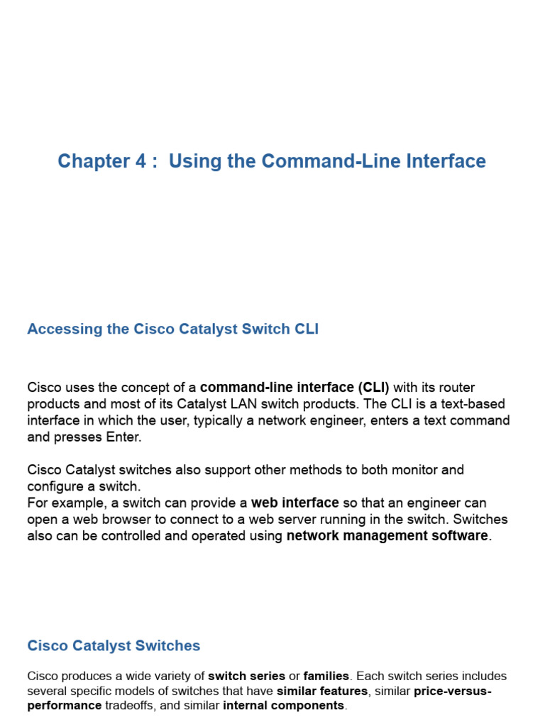 Chapter4 the CLI Interface | PDF | Command Line Interface | Network Switch