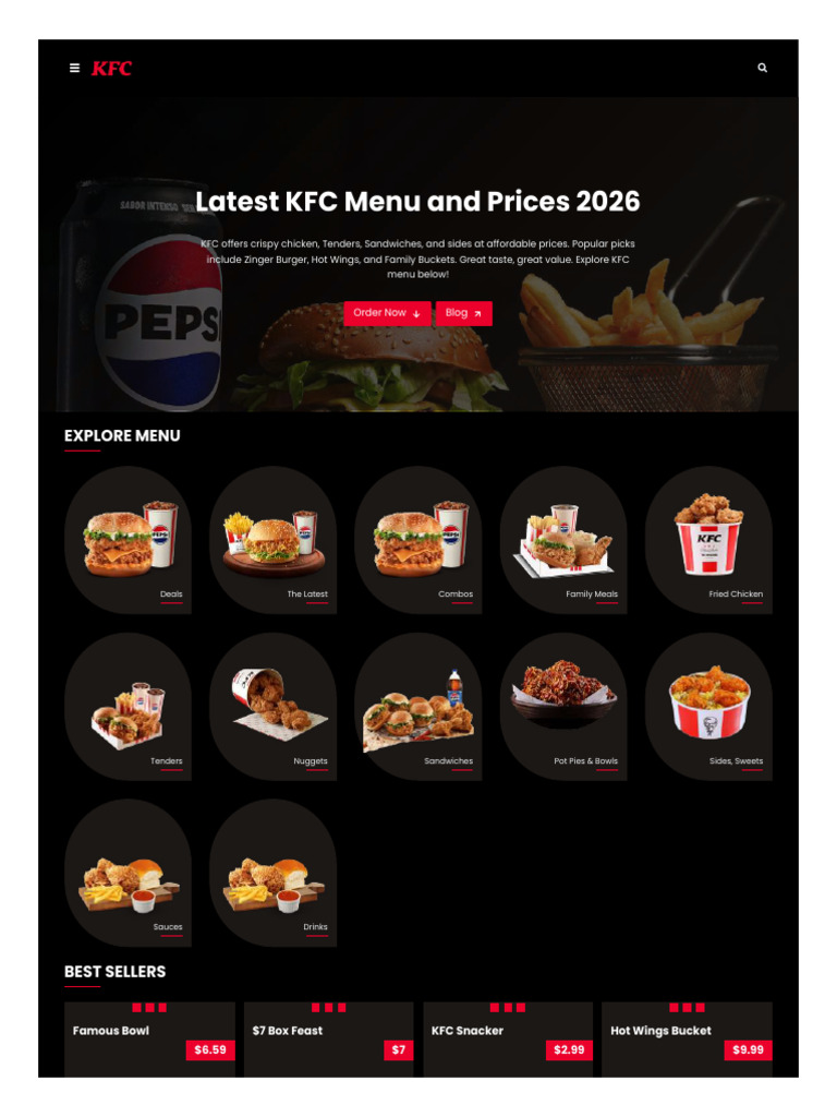 Thekfcmenu Com Compressed | PDF | Foods | Cuisine