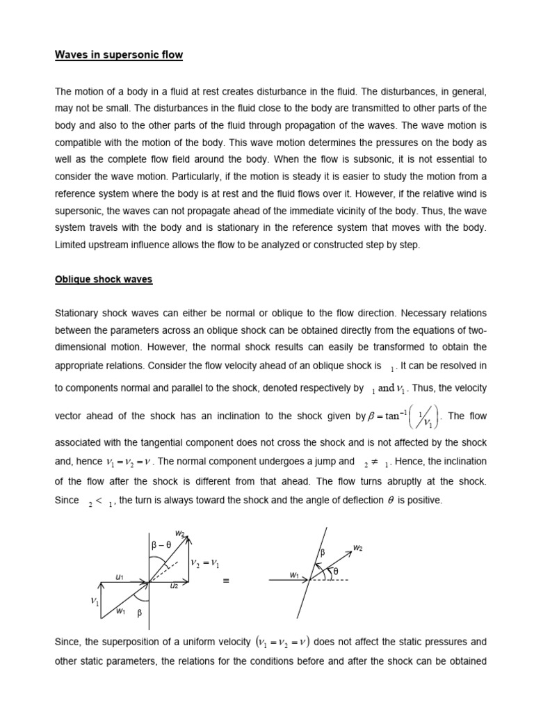 Waves in Supersonic Flow 3 | PDF | Shock Wave | Mach Number