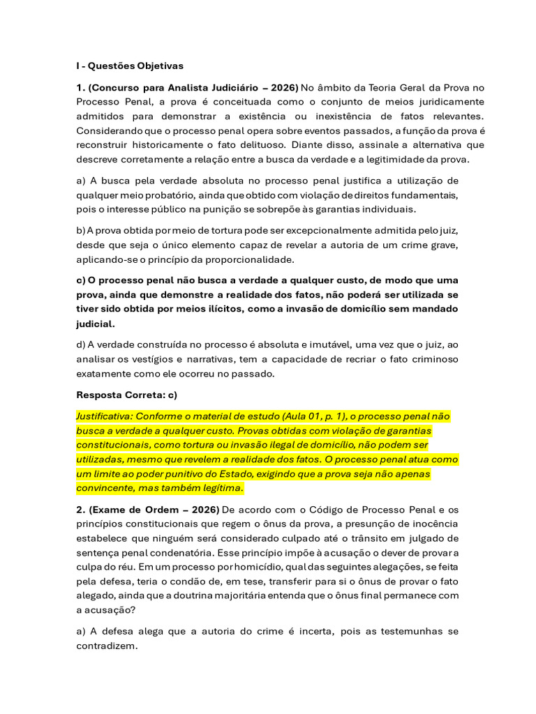 Revisão de Prova | PDF | Testemunha especializada | Prova (jurídico)