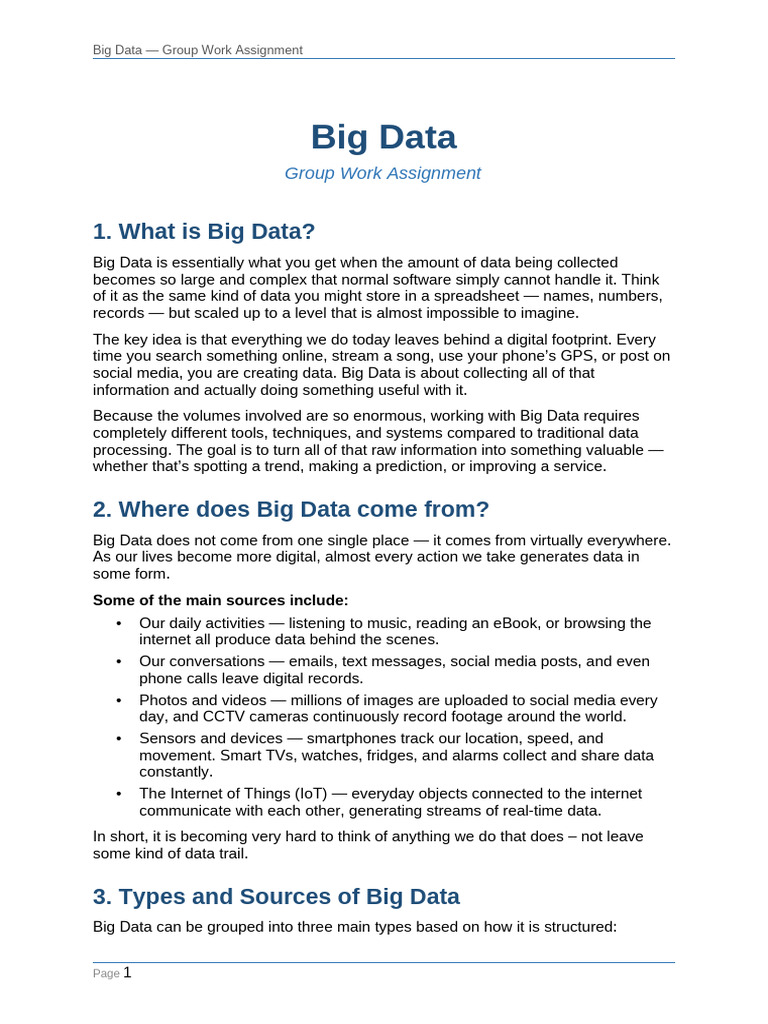 Big Data Assignment | PDF | Big Data | Security