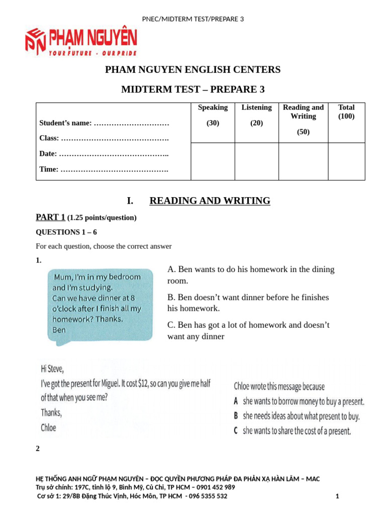Midterm Test | PDF