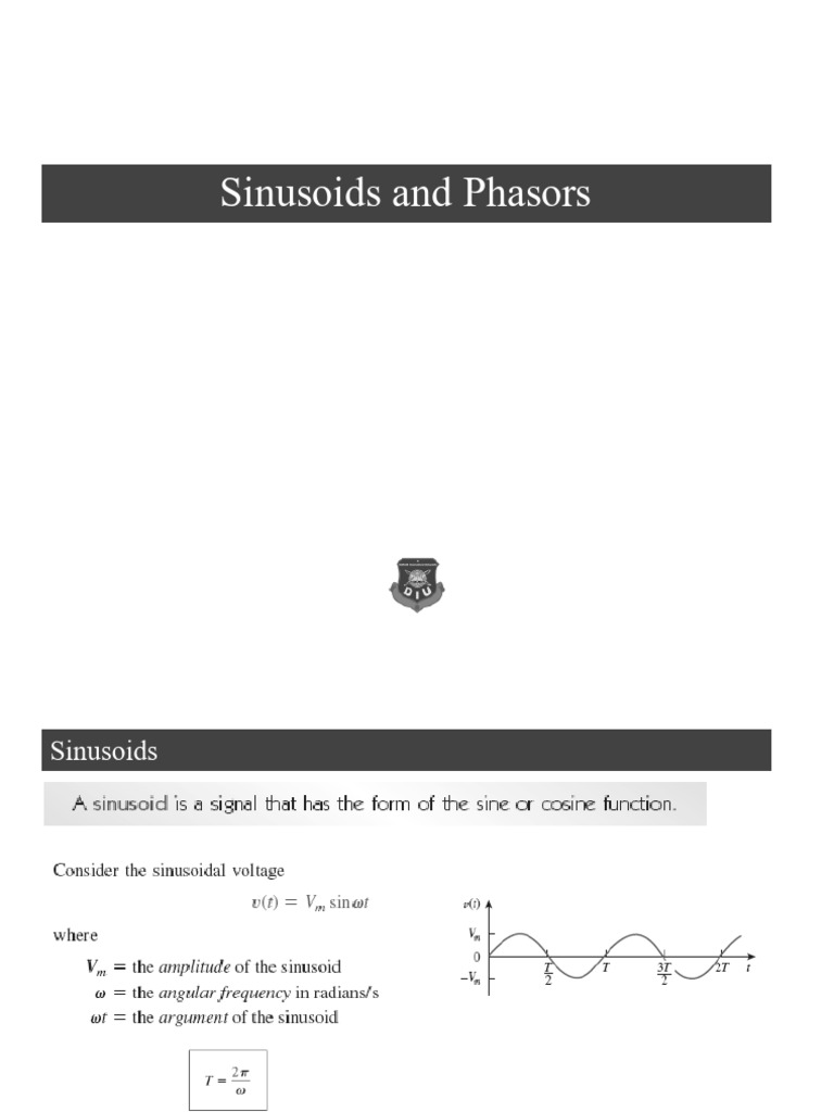 Lecture Module 8.2 _ Sinusoids and Phasors | PDF