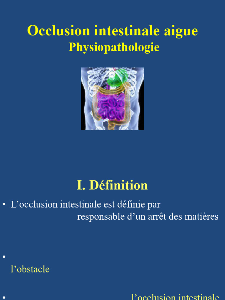 Physiopathologie de Locclusion Intestinale Aigue 01 | PDF | Tractus ...