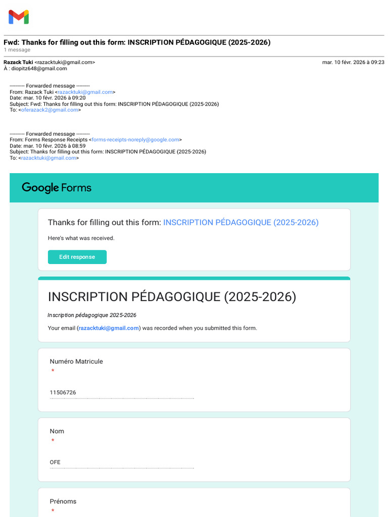 Gmail - Fwd_ Thanks for Filling Out This Form_ INSCRIPTION PÉDAGOGIQUE ...