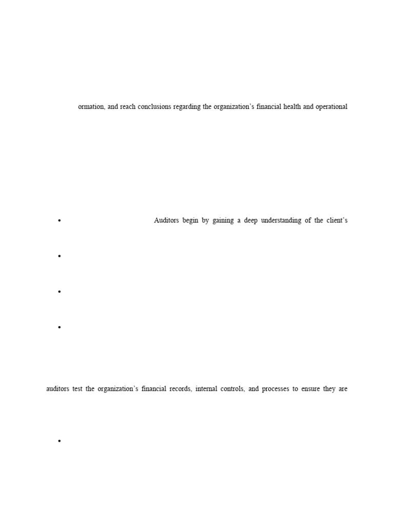 Audit Process | PDF | Audit | Internal Control