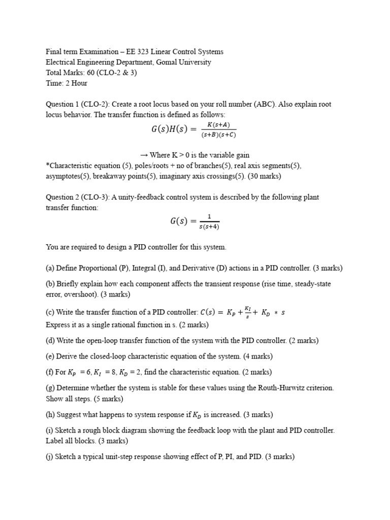 6.2 Final Exam LCS | PDF