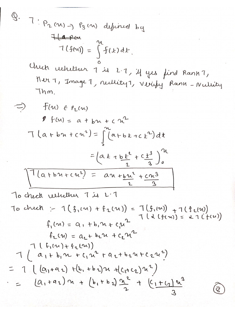 Linear Transformation Notes Continued | PDF