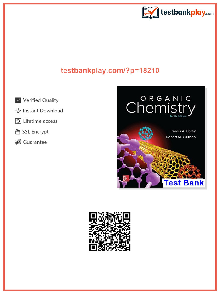 Organic Chemistry 10th Edition Carey Test Bank available any format ...