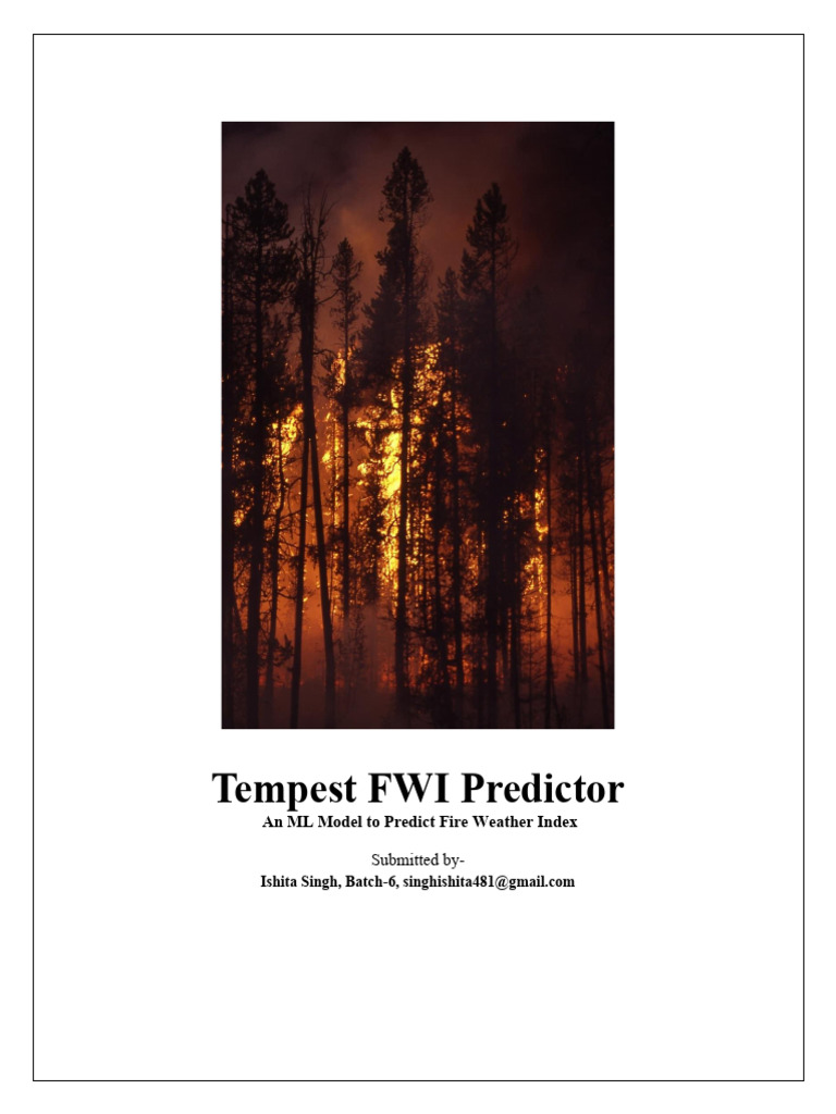 Tempest FWI Predictor | PDF | Machine Learning | Mean Squared Error