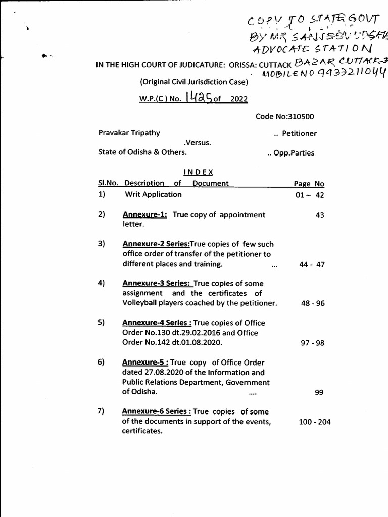 Original Writ Petition | PDF