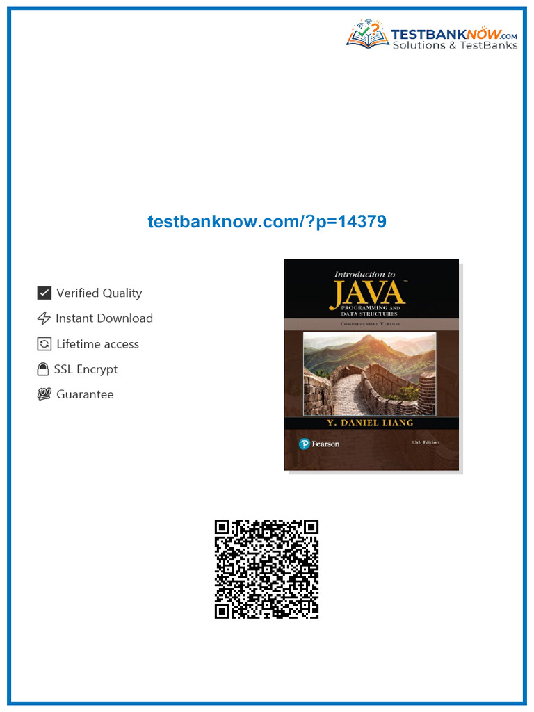 Solution Manual for Introduction to Java Programming and Data ...
