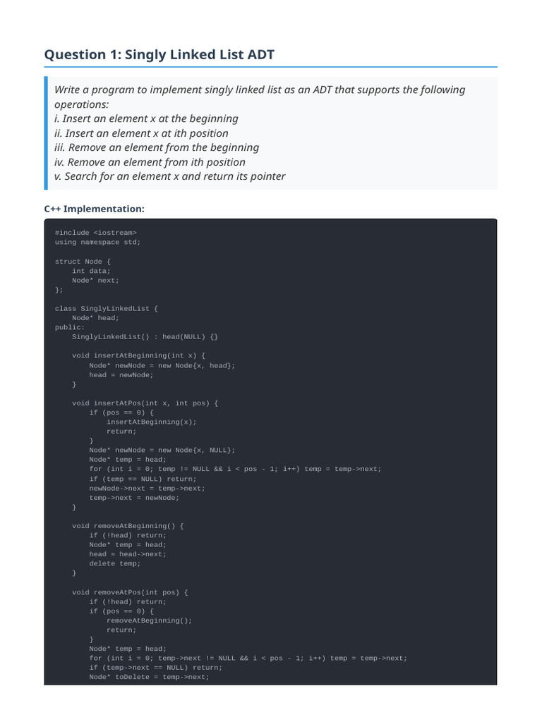 Data Structures Solutions | PDF | C++ | Software Engineering