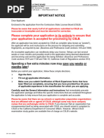 CSLB Work Experience Certification Guide | PDF | Journeyman | Government