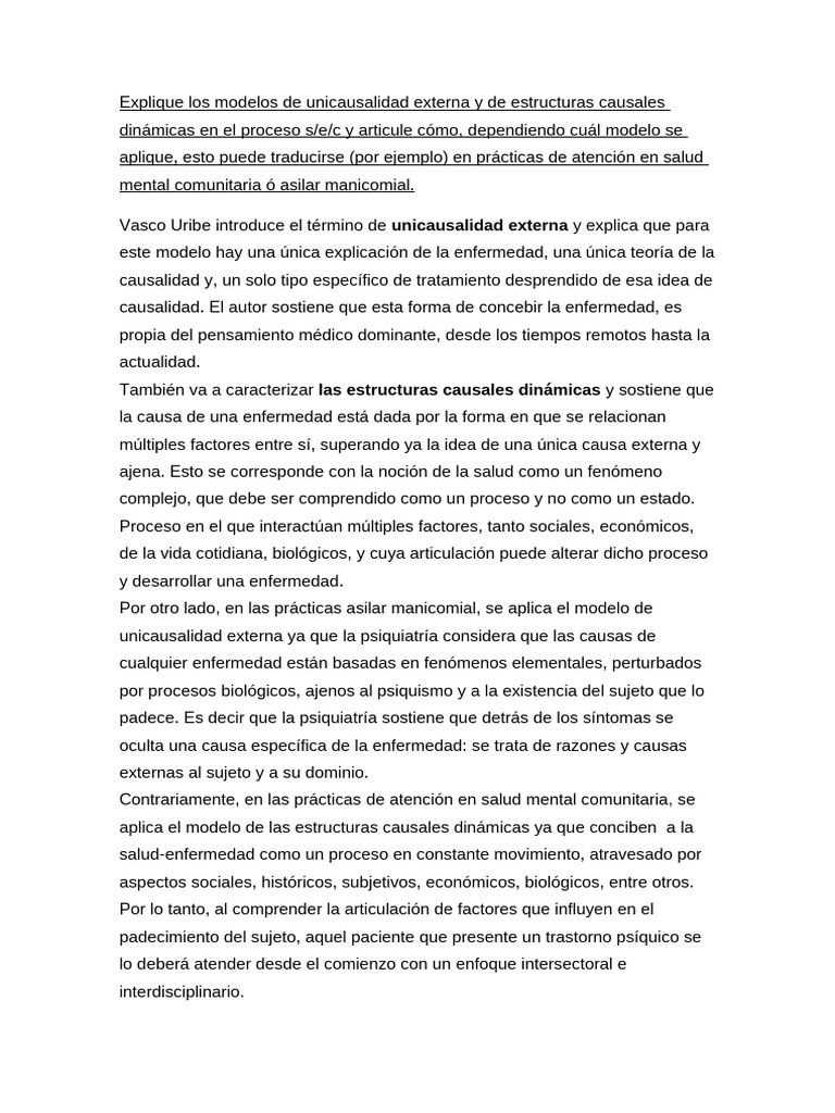 Unicausalidad - Estructura Causal Dinamica - Asilar | PDF