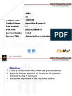 SIMPLEX METHOD