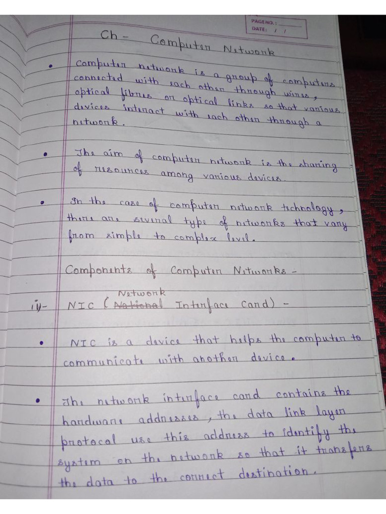 computer networks 2nd year notes part A | PDF