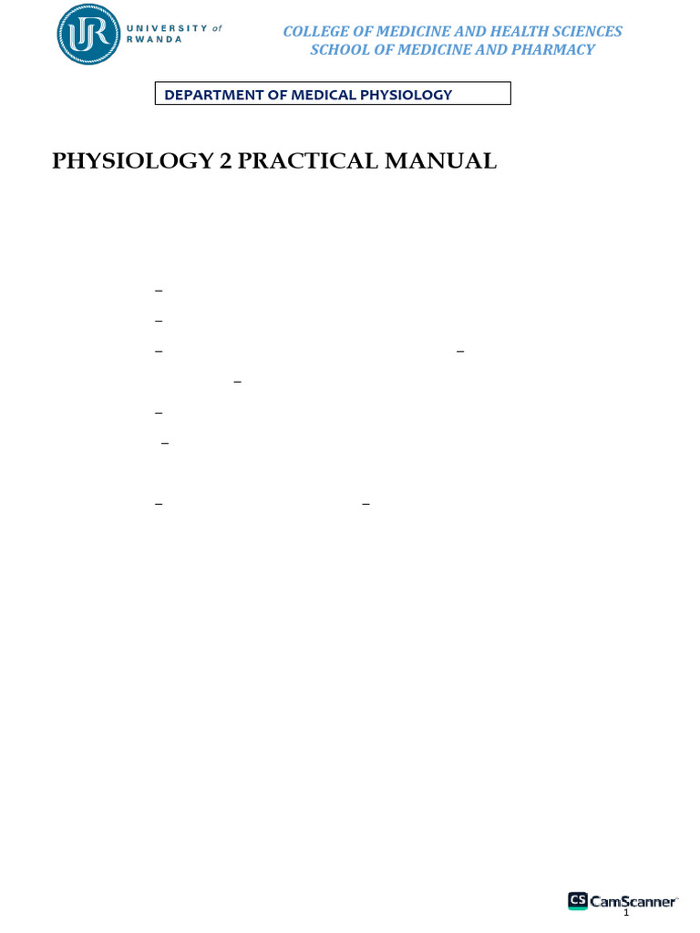 Physiology 2 Practical Manual | PDF | Breathing | Pulse