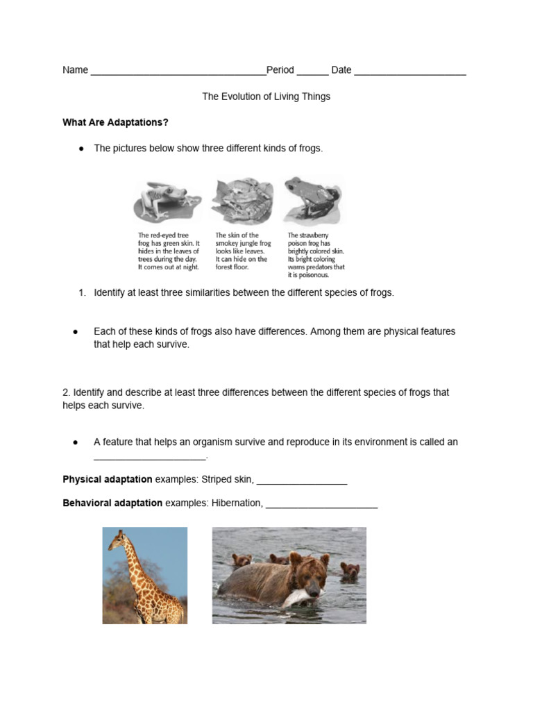 The Evolution of Living Things | PDF | Evolution | Species