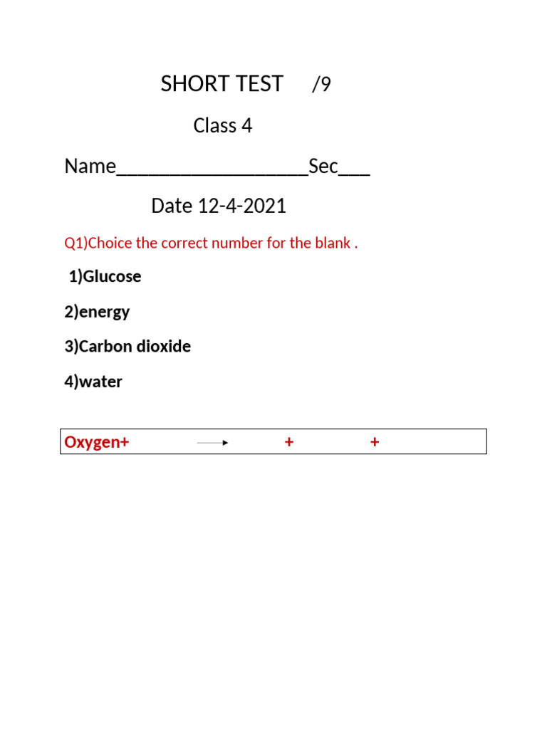SHORT TEST 2.. 2 | PDF