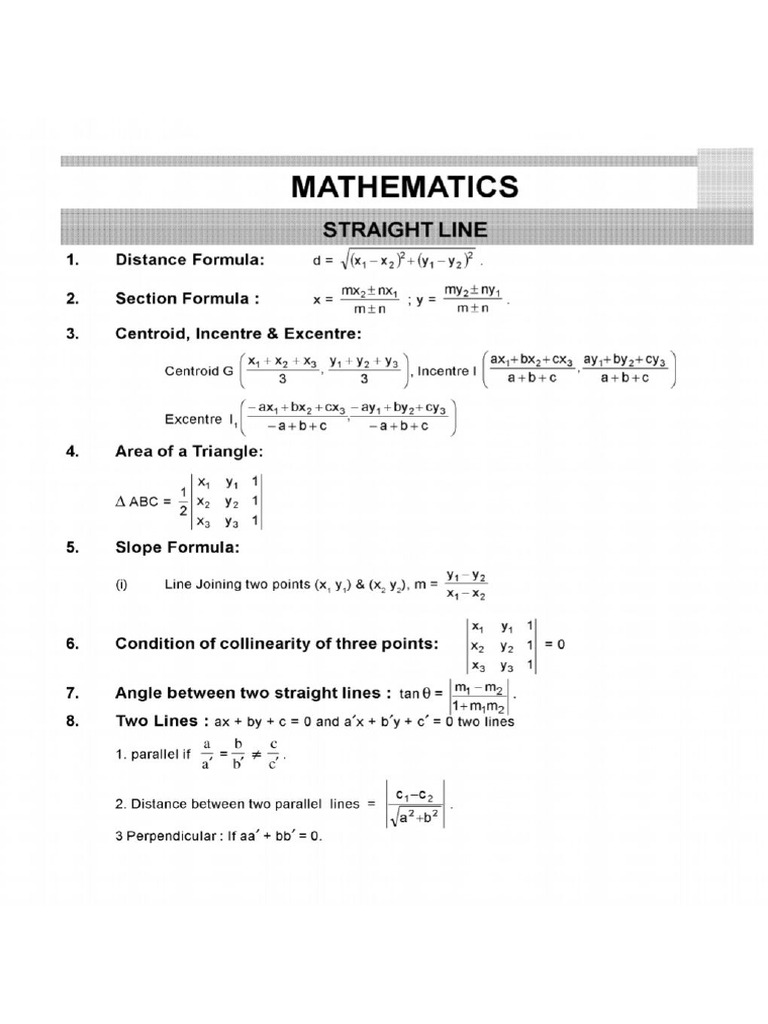 736230839 Eamcet Maths Short Cut Formulas | PDF