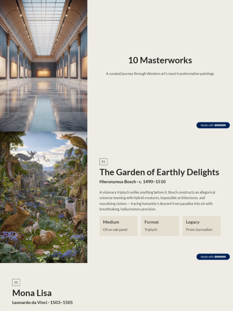 10 Masterworks | PDF | Paintings | The Arts