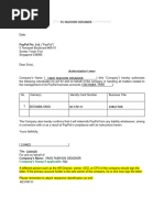 PayPal Authorization Letter Template | PDF