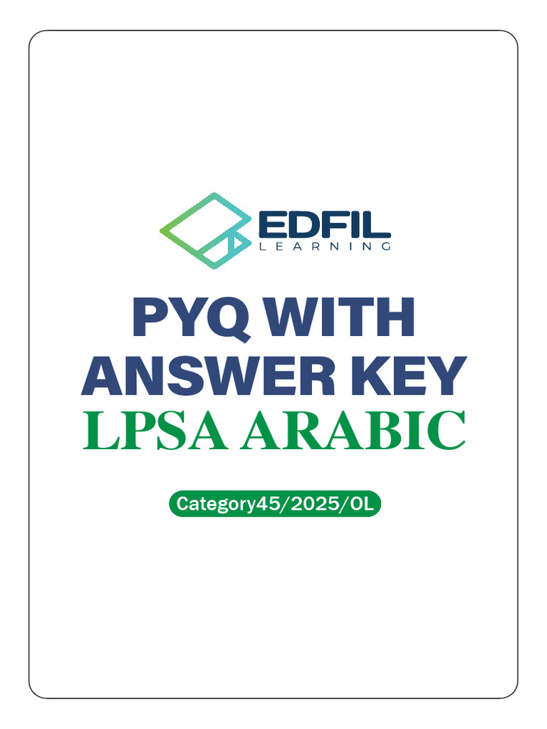 PYQ LPSA Arabic 45-2025-L Copy | PDF | Justice | Crime & Violence