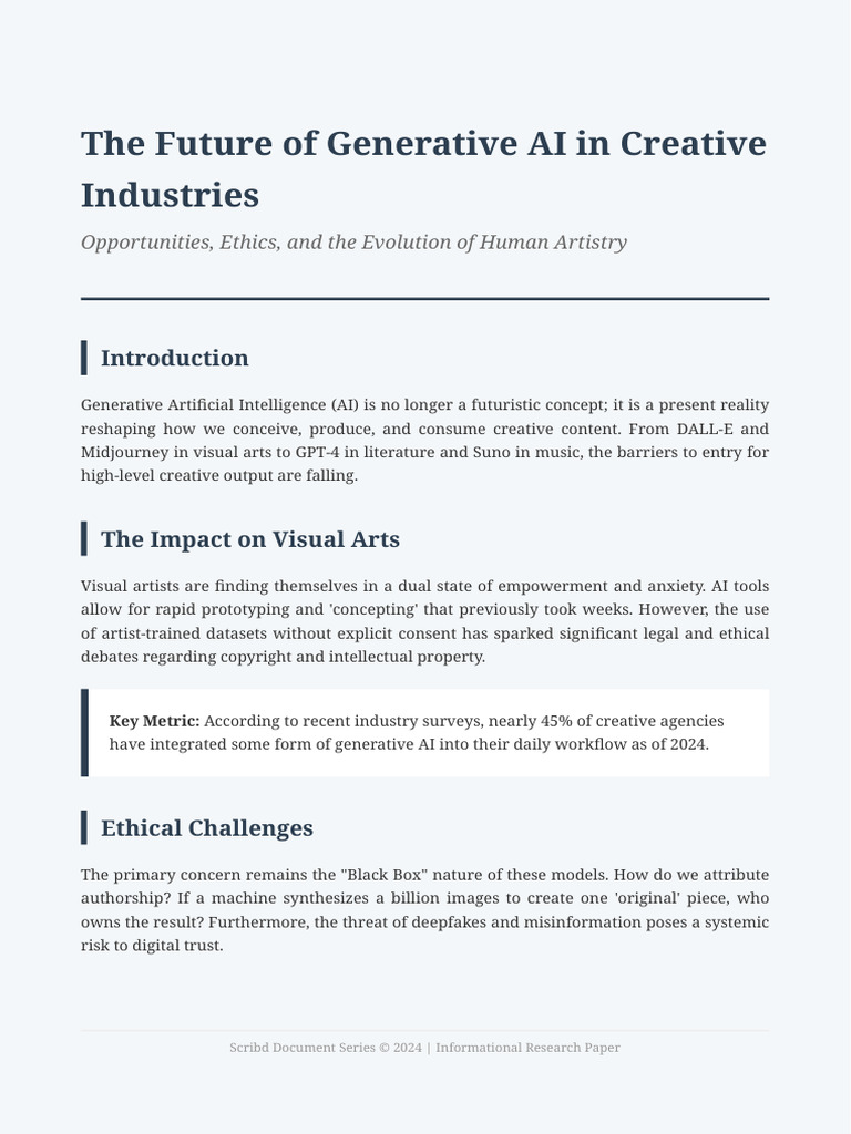 Generative AI Creative Industries | PDF