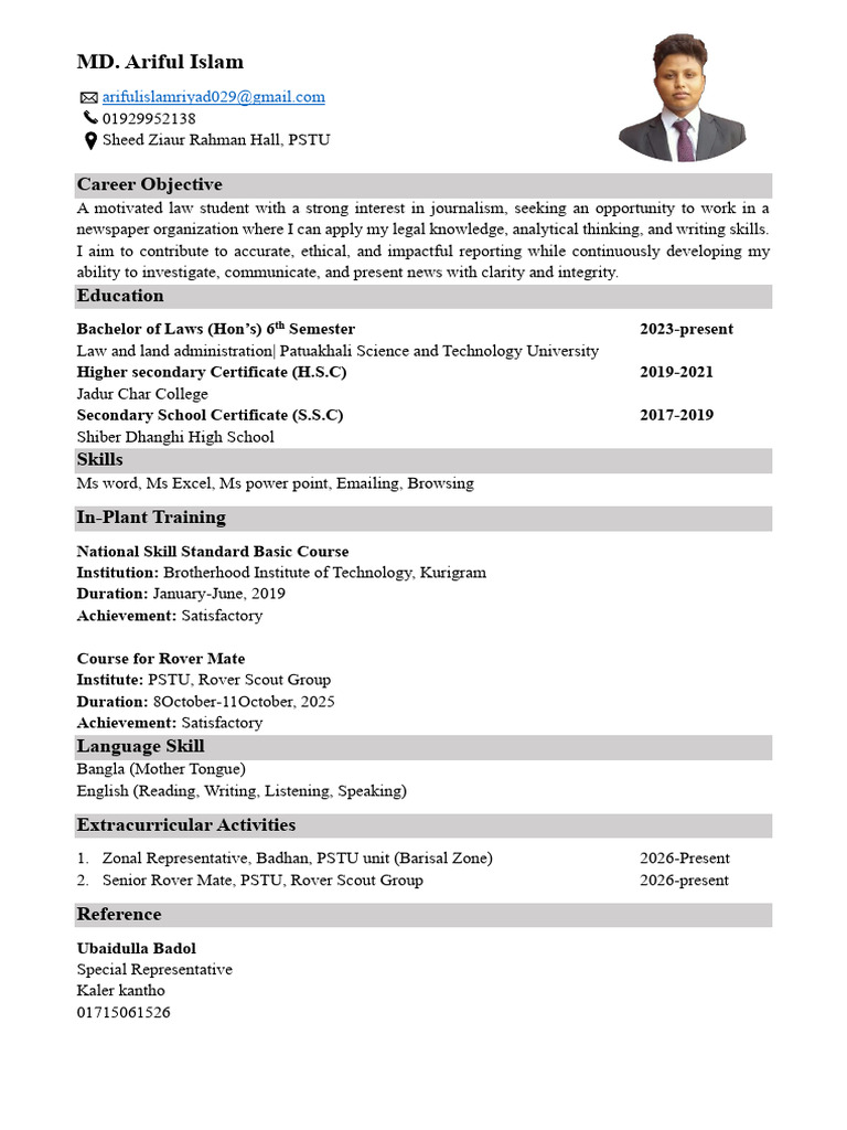 Ariful Islam- CV | PDF