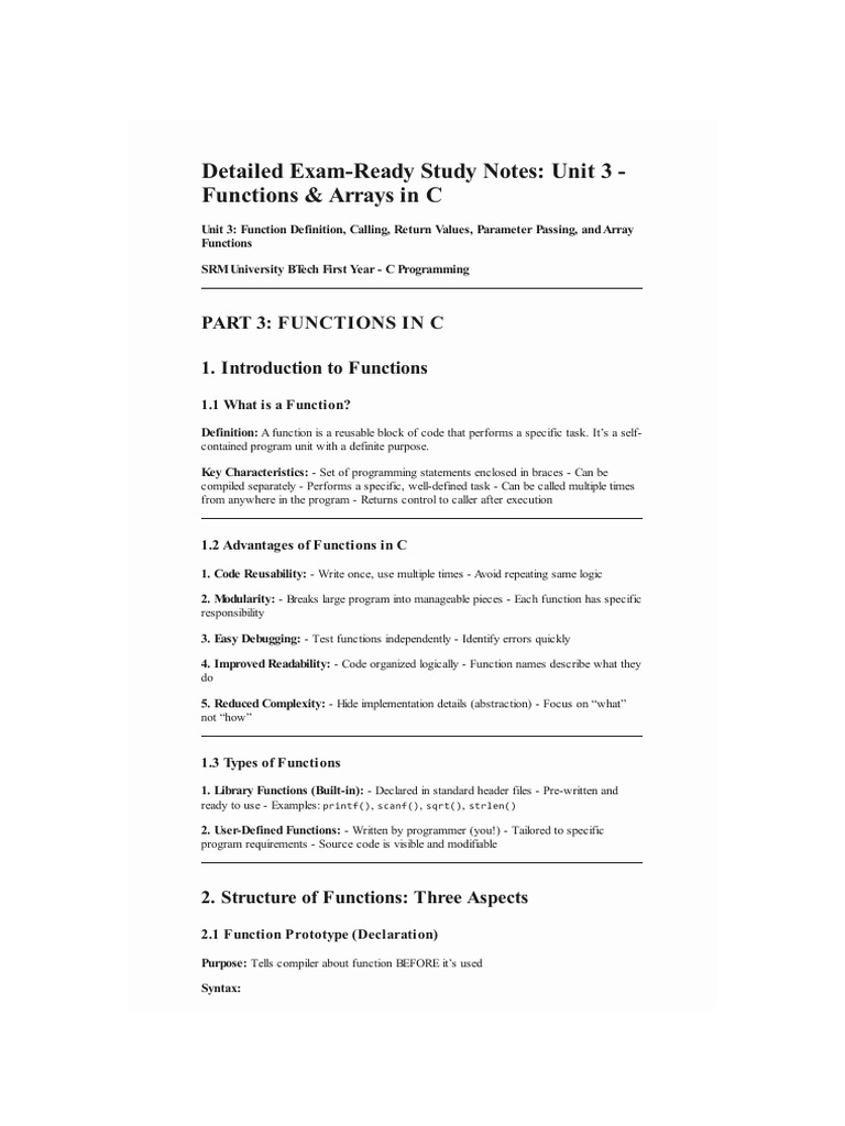 Unit-3-part 2 | PDF | Parameter (Computer Programming) | Pointer ...
