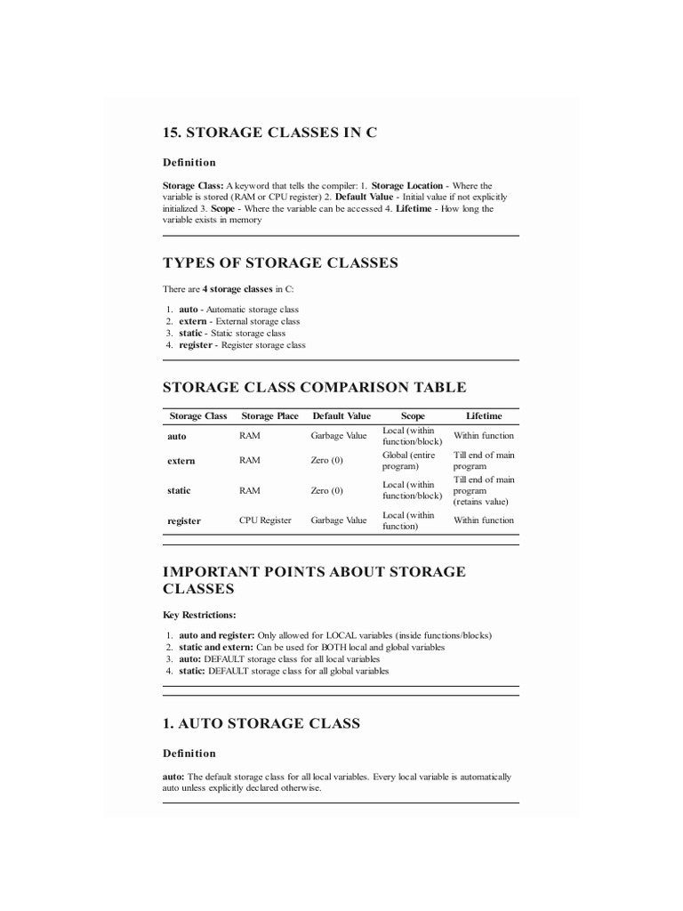 Unit1-Part4-Storage-Classes | PDF | Pointer (Computer Programming ...
