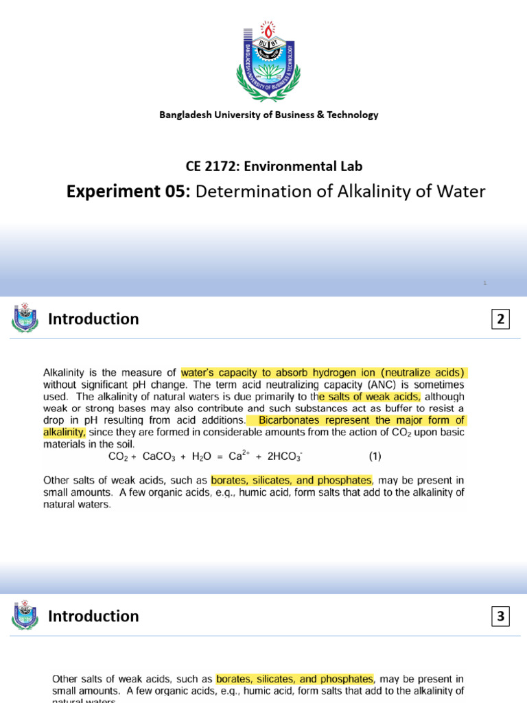 6. Determination of Alkalinity of Water | PDF