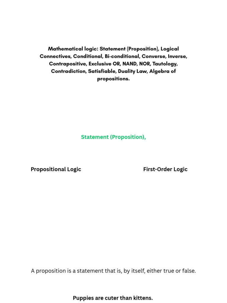 1.1 Mathematical logic | PDF | Syntax (Logic) | Logic
