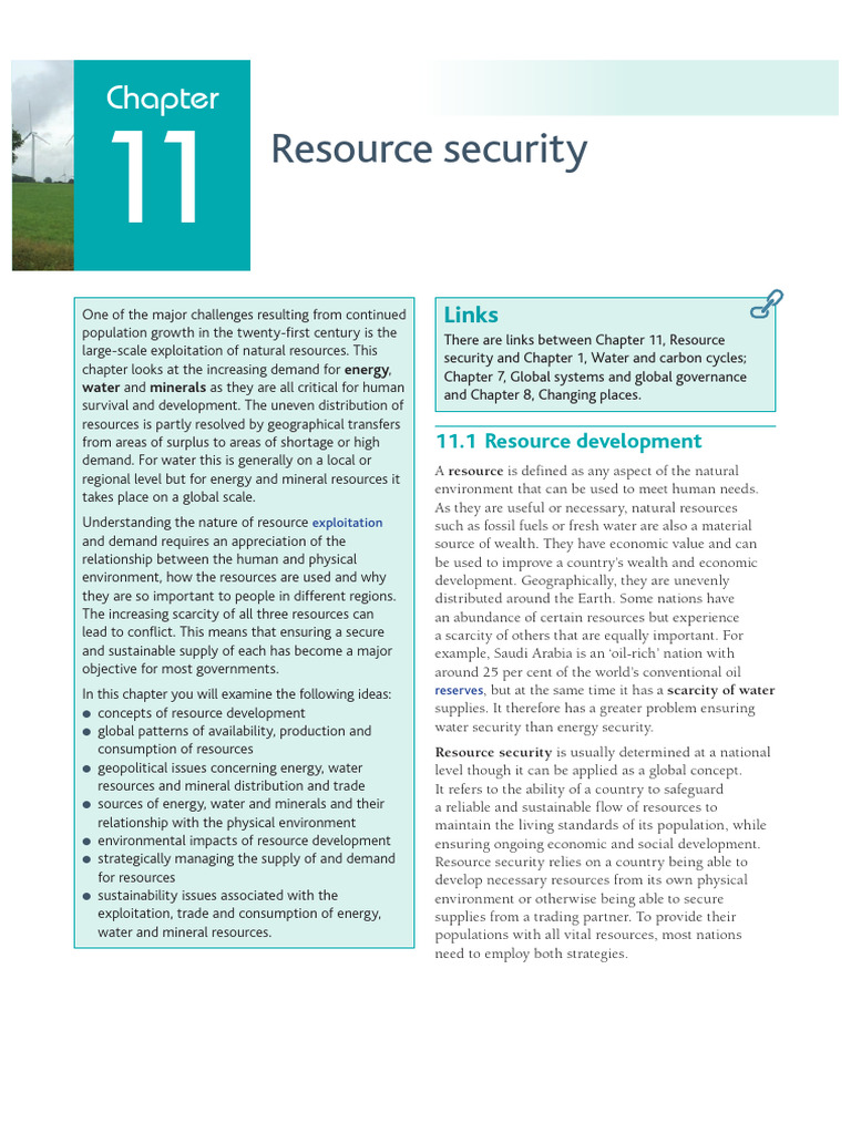 Resource Security | PDF | Petroleum | Groundwater
