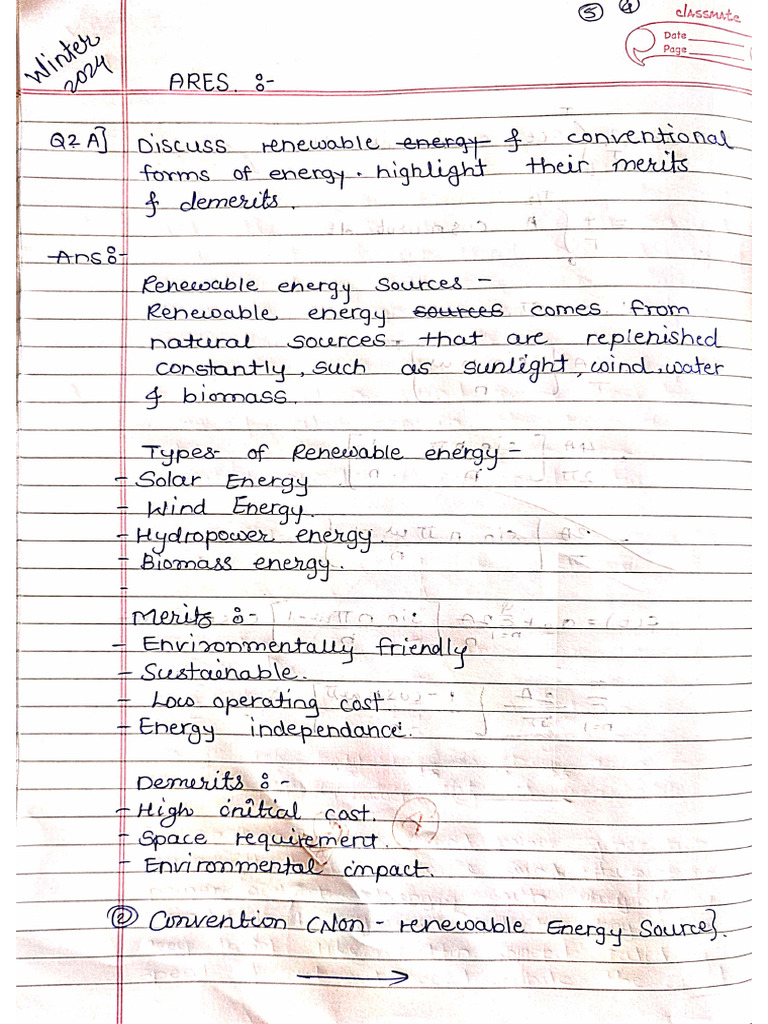 Advance Renewble Energy Source Notes | PDF