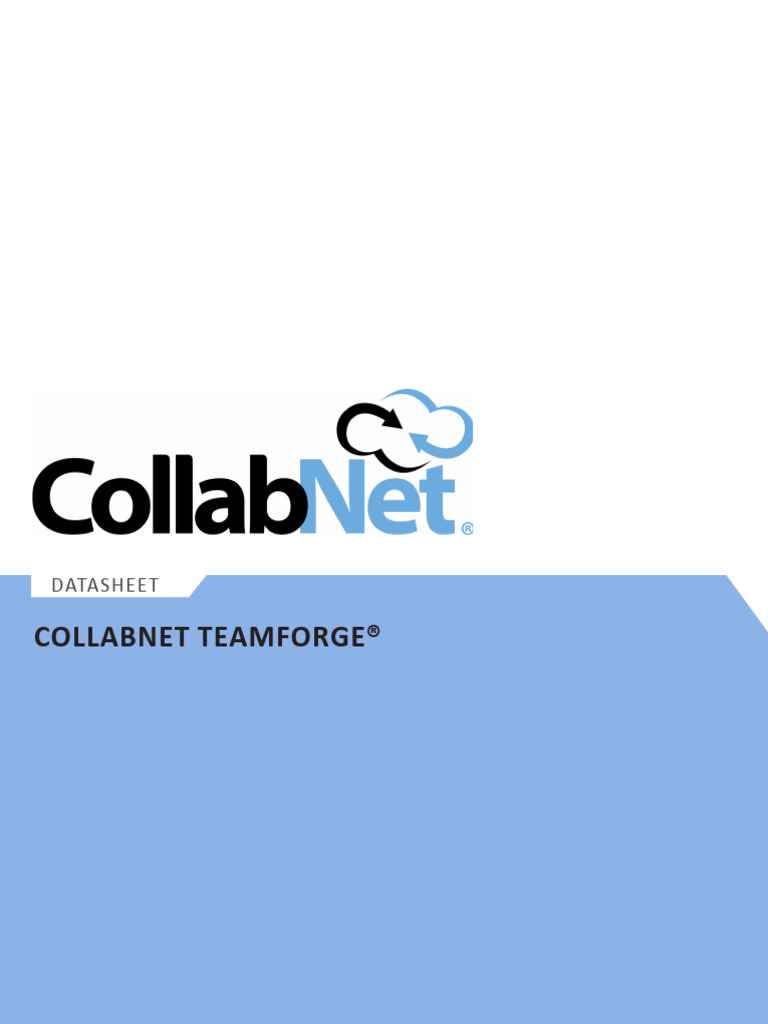 CollabNet Team Forge Datasheet | PDF | Systems Engineering | Software ...