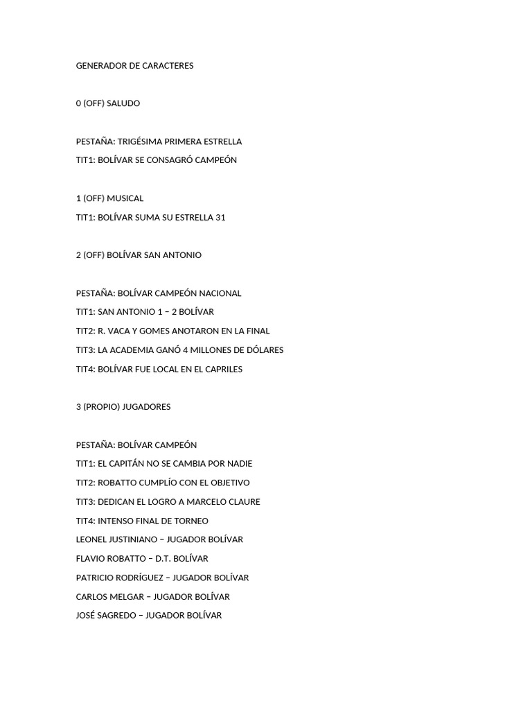 Generador 23 de Dic | PDF