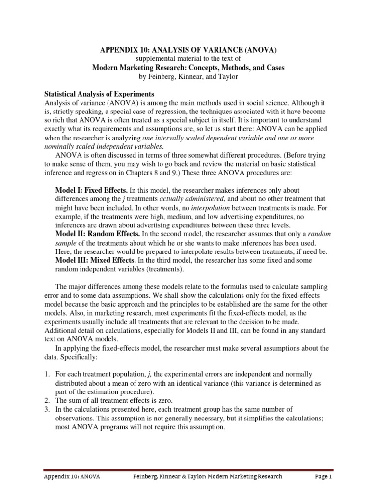 Chapter_10_Appendix_ANOVA | PDF | Analysis Of Variance | Errors And ...