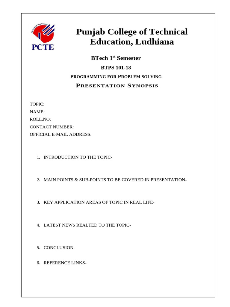 Synopsis Format (1) (1) | PDF