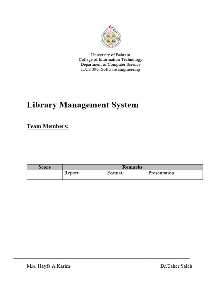 Library Management System | PDF | Libraries | Risk