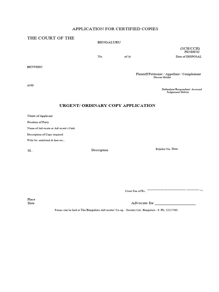 Certified Copy Application | PDF
