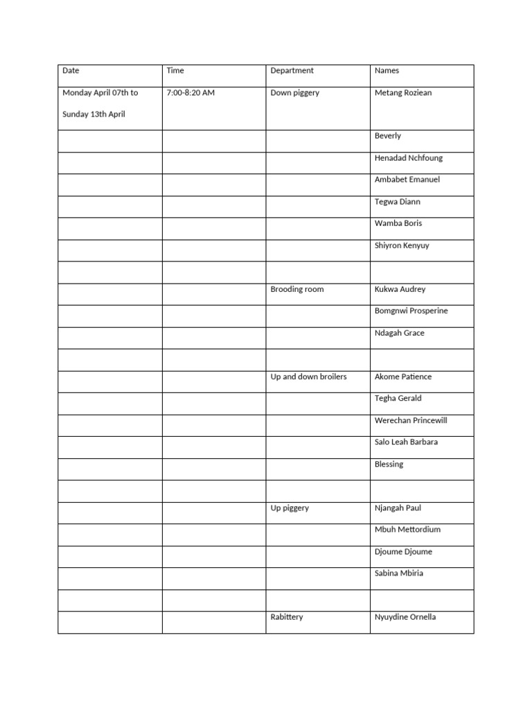 Schedule | PDF