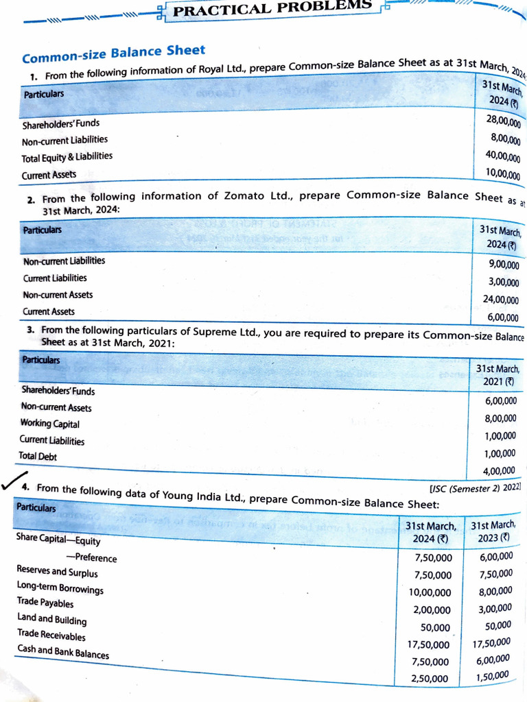 Common Size Statements | PDF | Equity (Finance) | Balance Sheet
