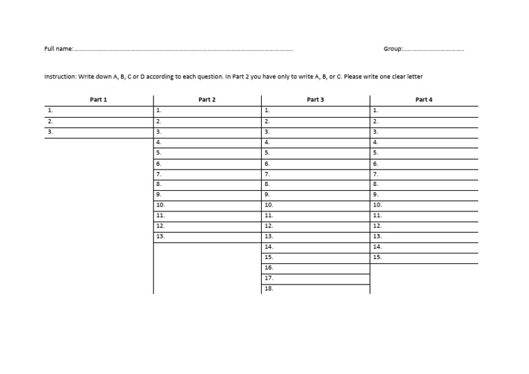 Answer Sheet | PDF | Chess Theory | Chess Openings