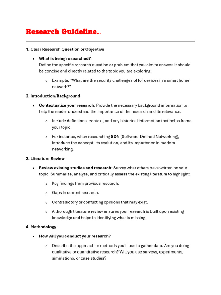 Research Guideline | PDF