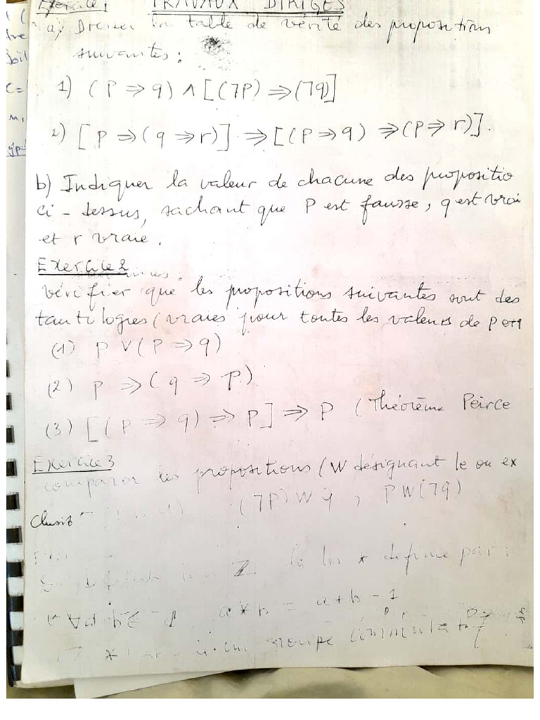 TD1 Algèbre Avec Correction-1 | PDF
